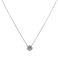 GIA 1.74 Carats Diamonds Gold Halo Jacket Necklace
