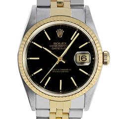 Rolex Yellow Gold Stainless Steel Datejust  Automatic Wristwatch Ref 16233 
