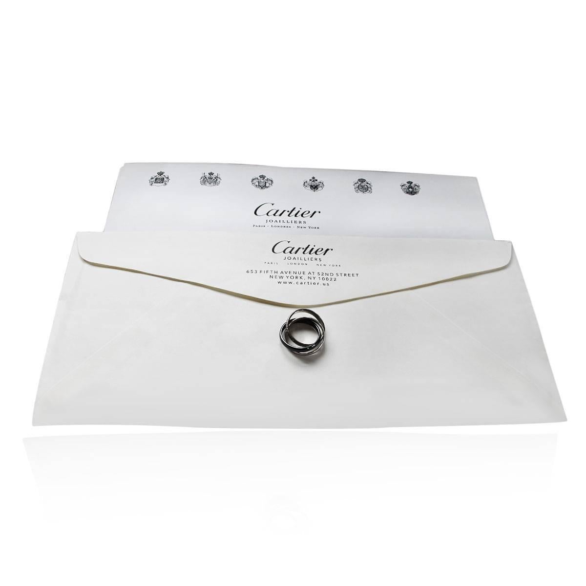 Women's Cartier Ceramic Diamond Gold Trinity Ring