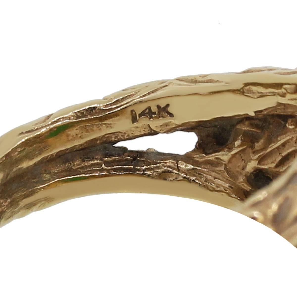 Women's or Men's  AGL Certified Jade Diamond Gold Ring