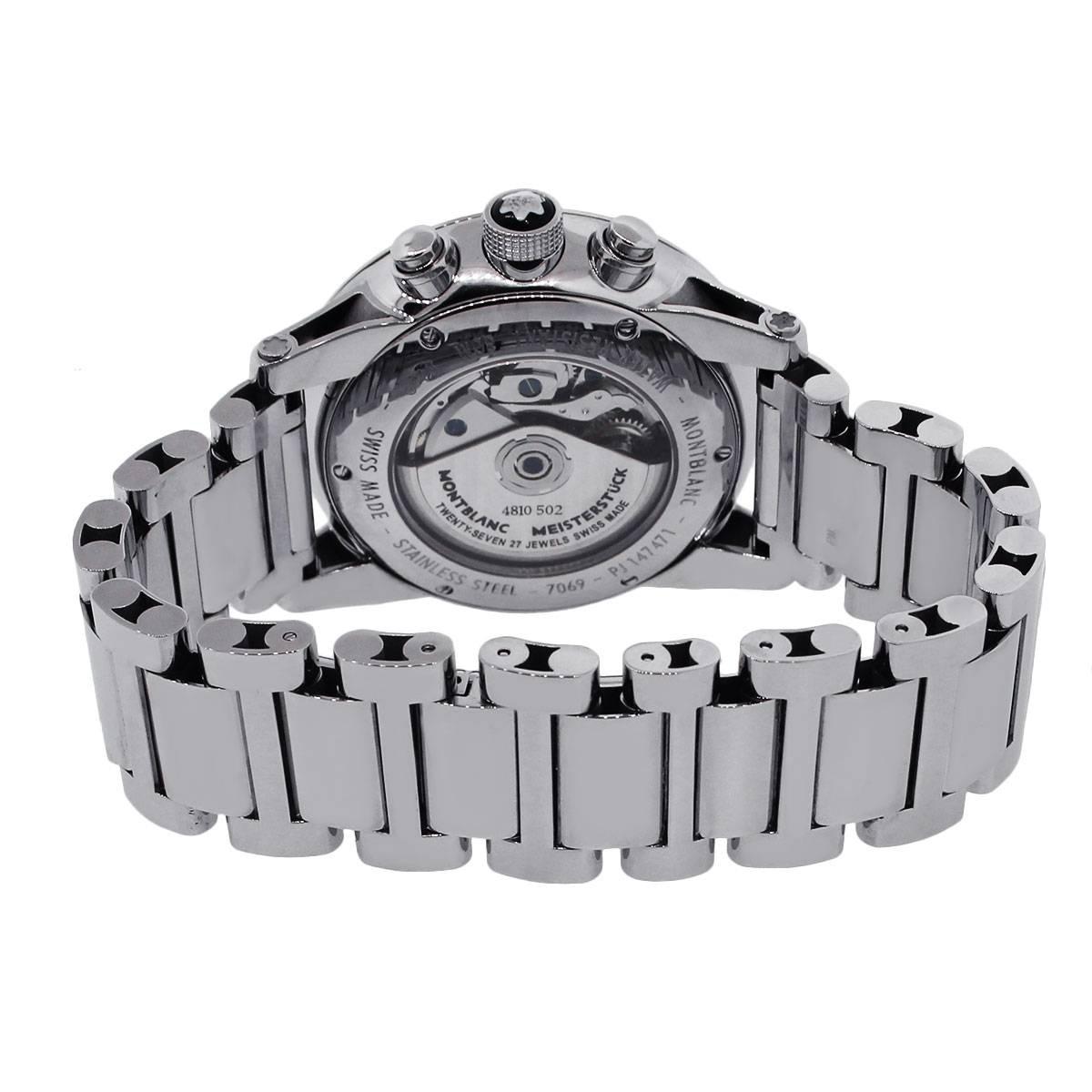 Mont Blanc Stainless Steel Timewalker Chronograph Automatic Wristwatch En Stock Moderno en venta