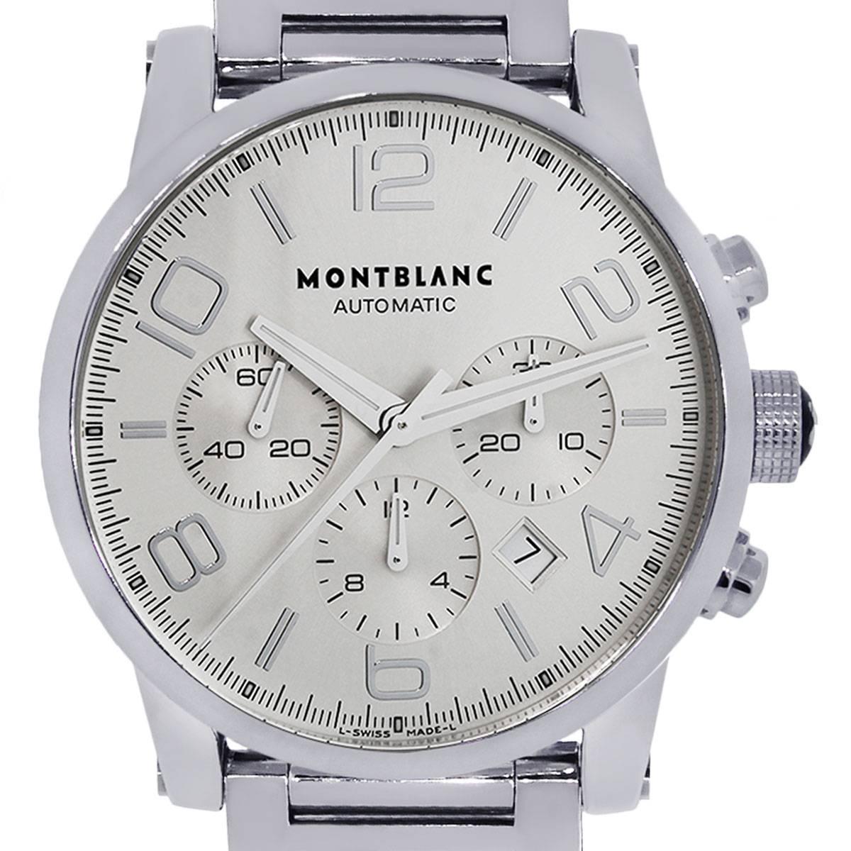 Mont Blanc Stainless Steel Timewalker Chronograph Automatic Wristwatch For Sale