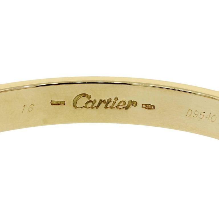 Cartier Gold Size Love Bangle Bracelet at 1stDibs | cartier love bangle ...