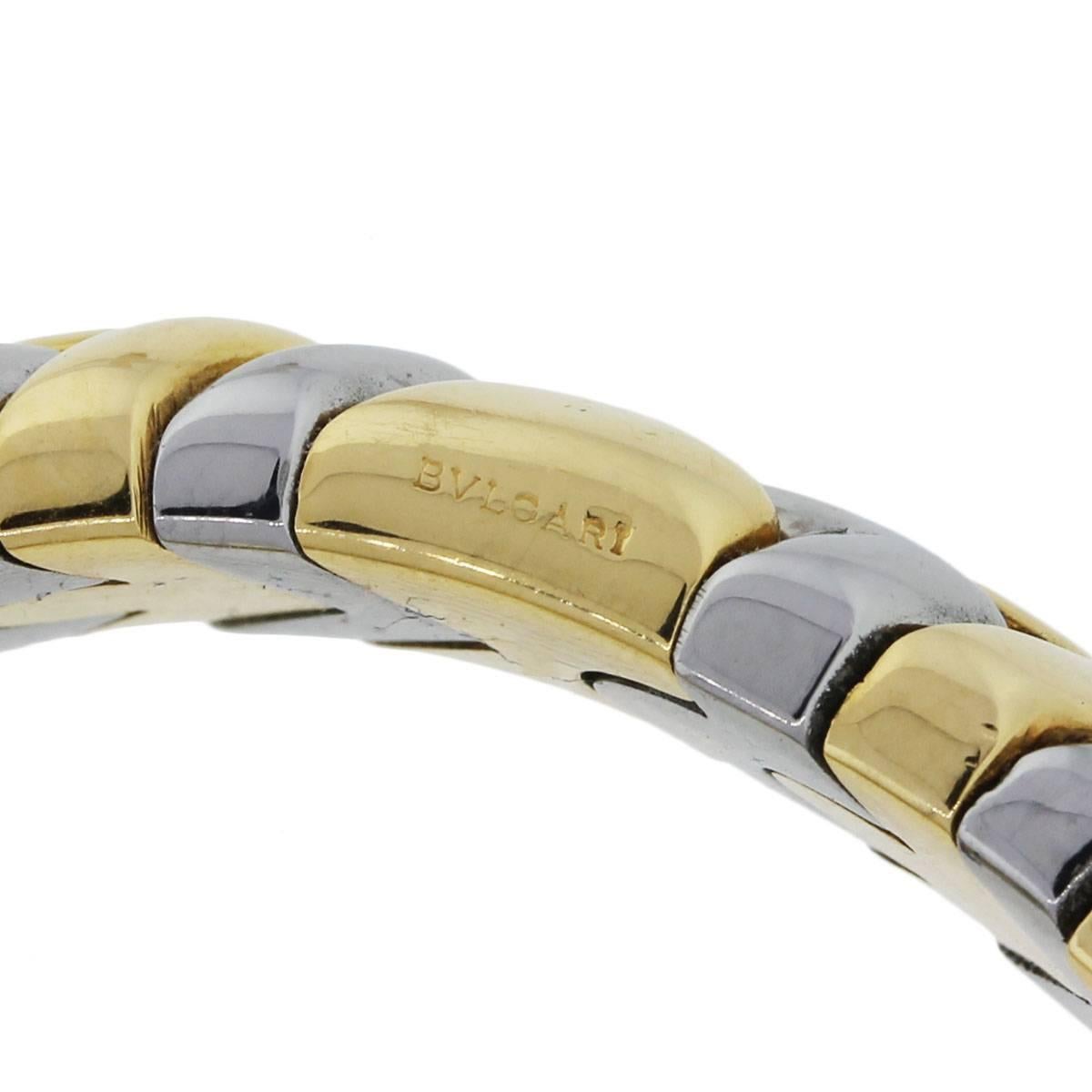 Bulgari Two Tone Gold Cuff Bracelet  In New Condition In Boca Raton, FL