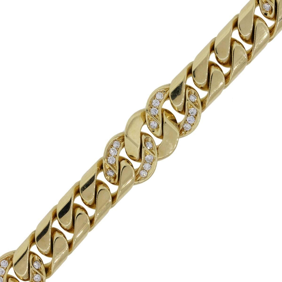 Bulgari  Diamond Gold Link Bracelet