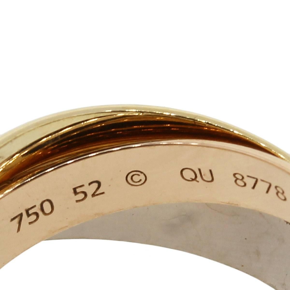  Tri Color Gold Ring Size 52 In New Condition In Boca Raton, FL