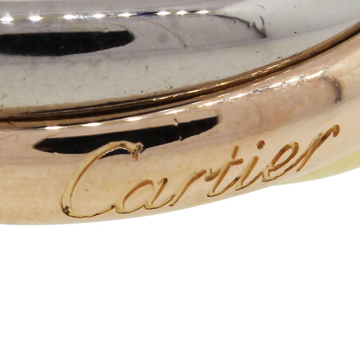 Designer	Cartier
Material	18k white, yellow and rose gold
Ring Size	Cartier size 64 (9.50)
Ring Measurements	1" x 0.33" x 1"
Total Weight	11.8g (7.6g)
Additional Details	Item includes Cartier box!
SKU	G5802
