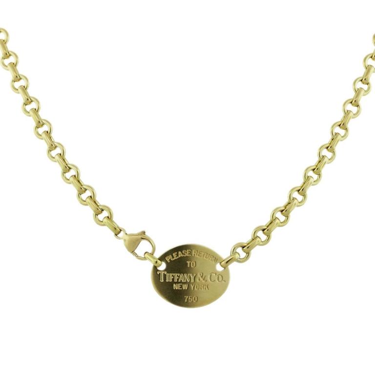 return to tiffany gold necklace