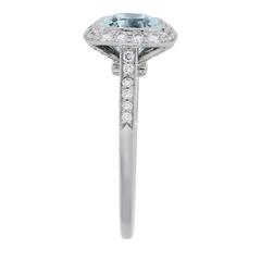 Tiffany & Co. Legacy  Aquamarine Diamond Ring