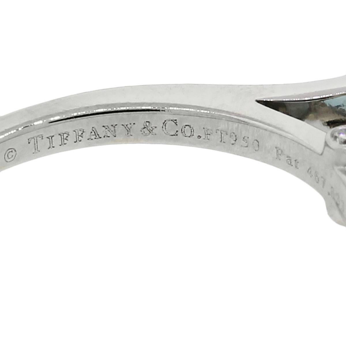 Tiffany & Co. Legacy  Aquamarine Diamond Ring In New Condition In Boca Raton, FL