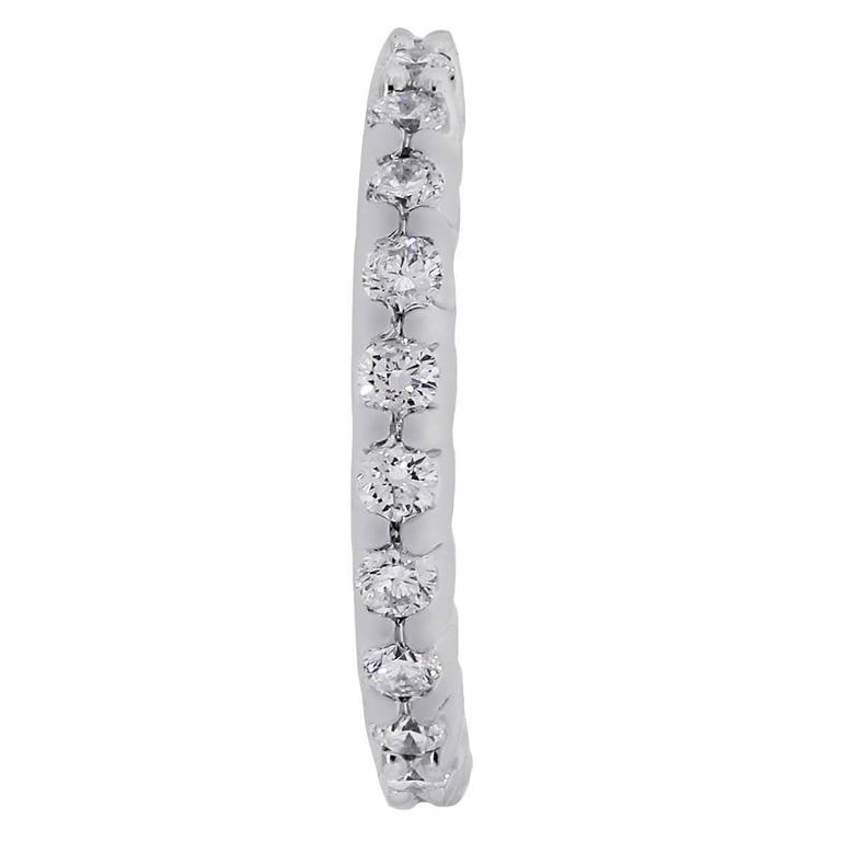 Flexible Diamond Eternity White Gold Wedding Band at 1stDibs flexible