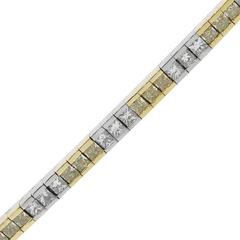 7.96 Carat Diamond Two-Tone Bracelet