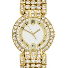 Harry Winston Yellow Gold Diamond Premier Quartz Wristwatch 9
