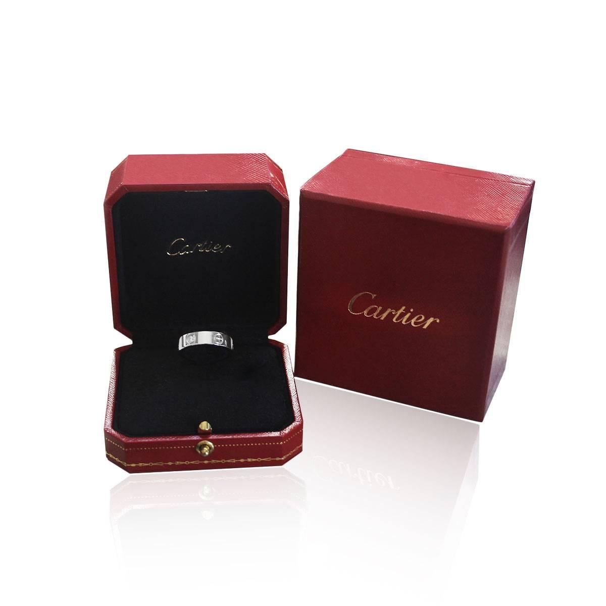 Cartier 0.15 Carat Diamond White Gold Love Ring 1