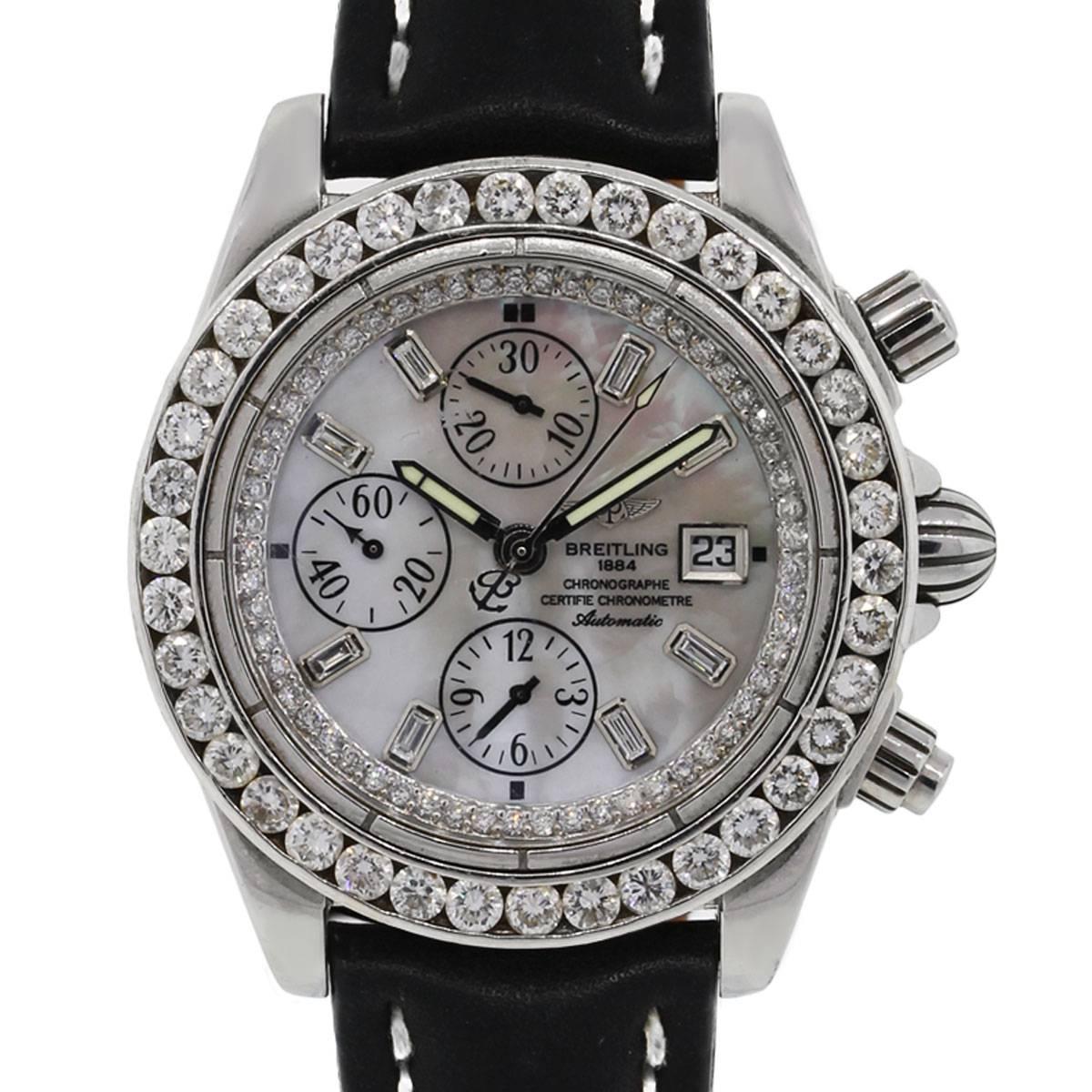 Breitling Stainless Steel Windrider Chronomat Evolution Wristwatch Ref A13356