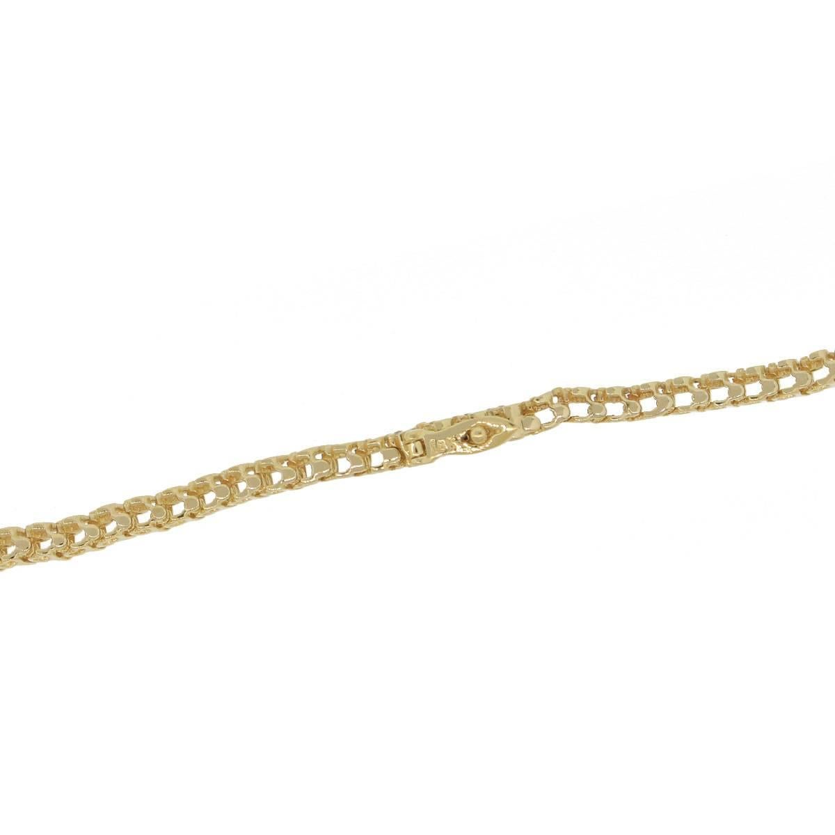 3.60 Carats Diamonds Yellow Gold Tennis Necklace In Excellent Condition In Boca Raton, FL