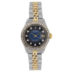 Rolex Yellow Gold Stainless Steel Datejust Automatic Wristwatch