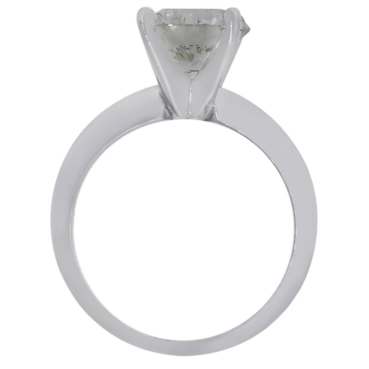 2.09 Carat GIA Certified Diamond Platinum Engagement Ring In Excellent Condition In Boca Raton, FL