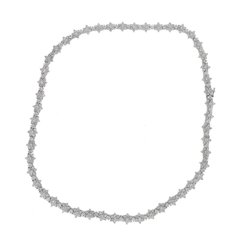 14.90 Carat Diamond Platinum Necklace at 1stDibs