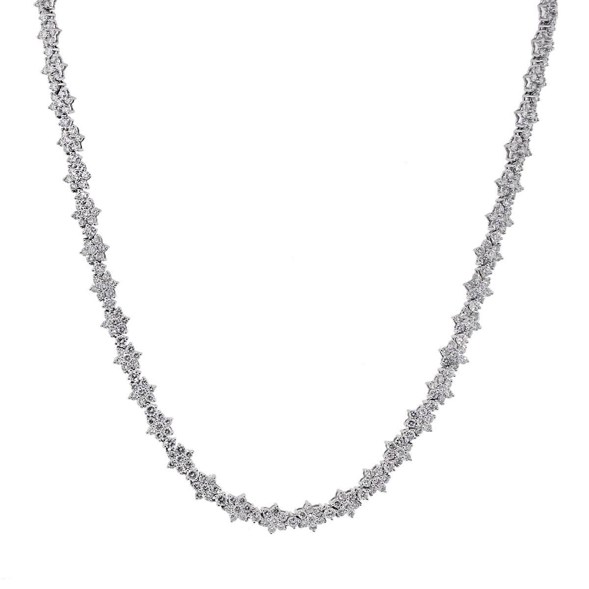 14.90 Carat Diamond Platinum Necklace