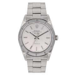 Rolex Stainless steel Air King Silvered Dial Wristwatch Ref 1410M