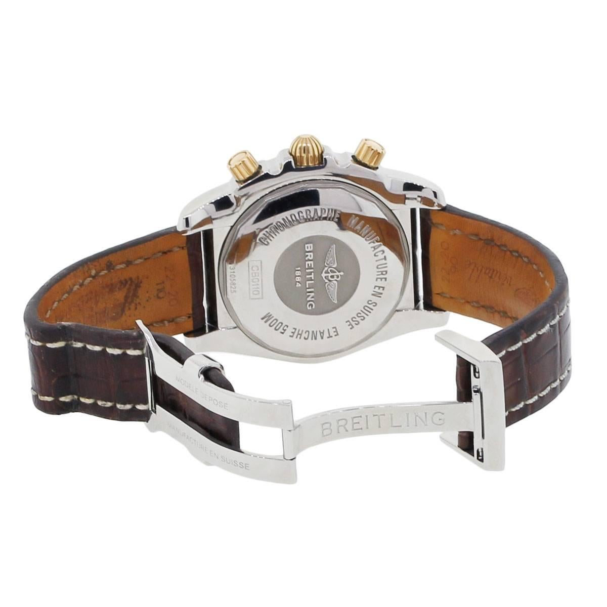 Men's Breitling Rose Gold Chronomat Automatic Wristwatch Ref CB0110  