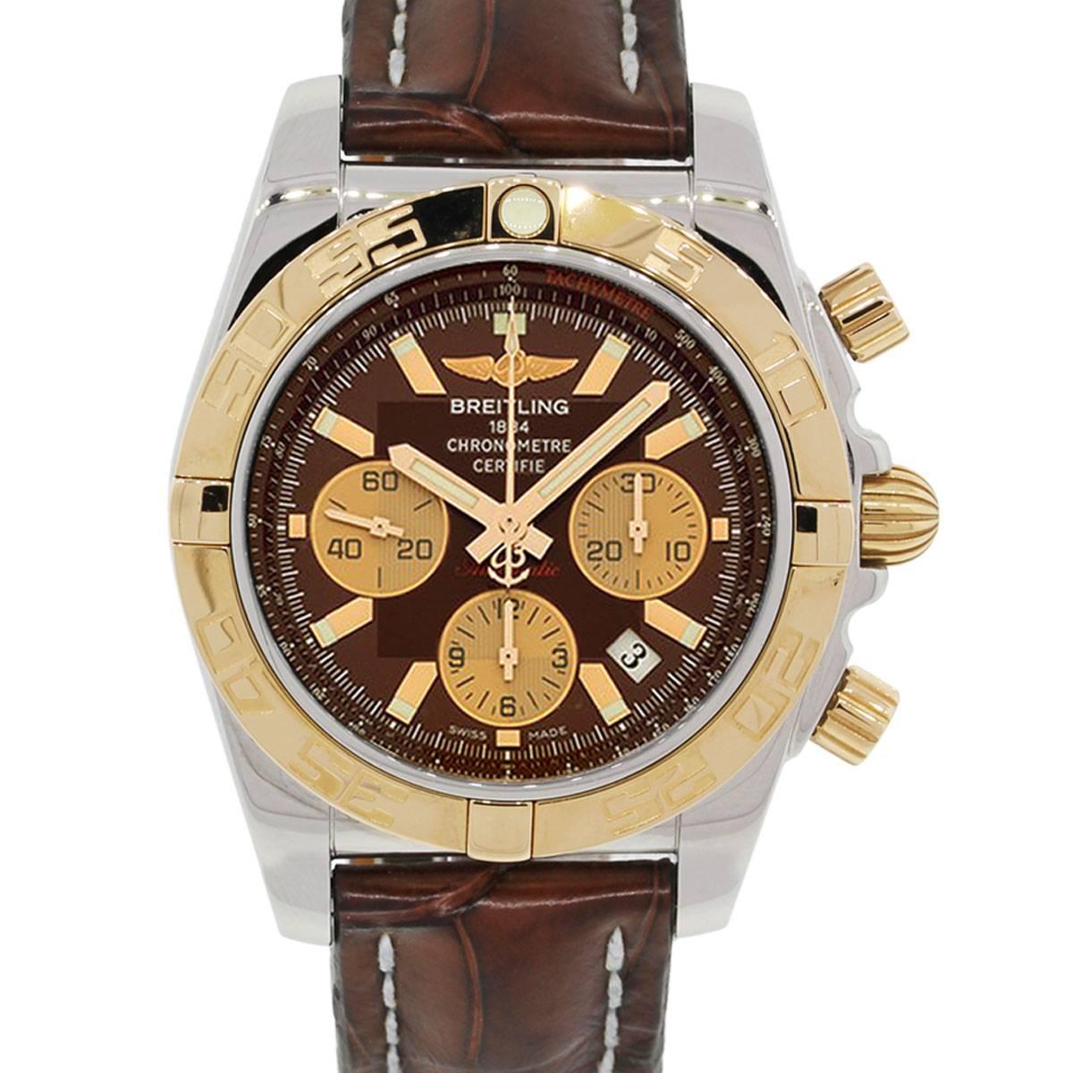 Breitling Rose Gold Chronomat Automatic Wristwatch Ref CB0110  