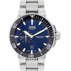 Oris Stainless steel Aquis Small Second Date Wristwatch Ref 7673 4