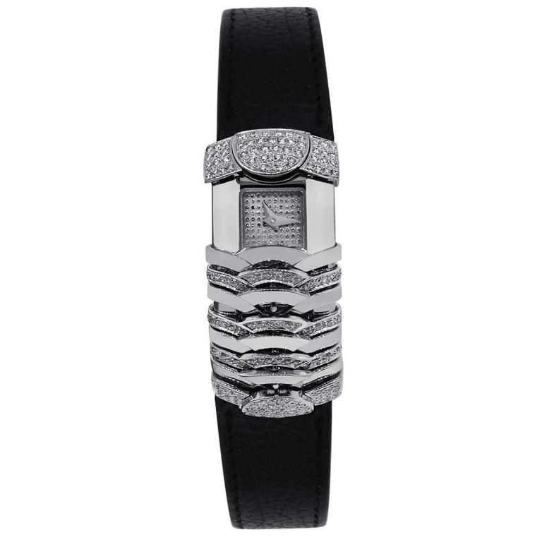 Charriol Ladies White Gold Diamond La Jolla Quartz 
