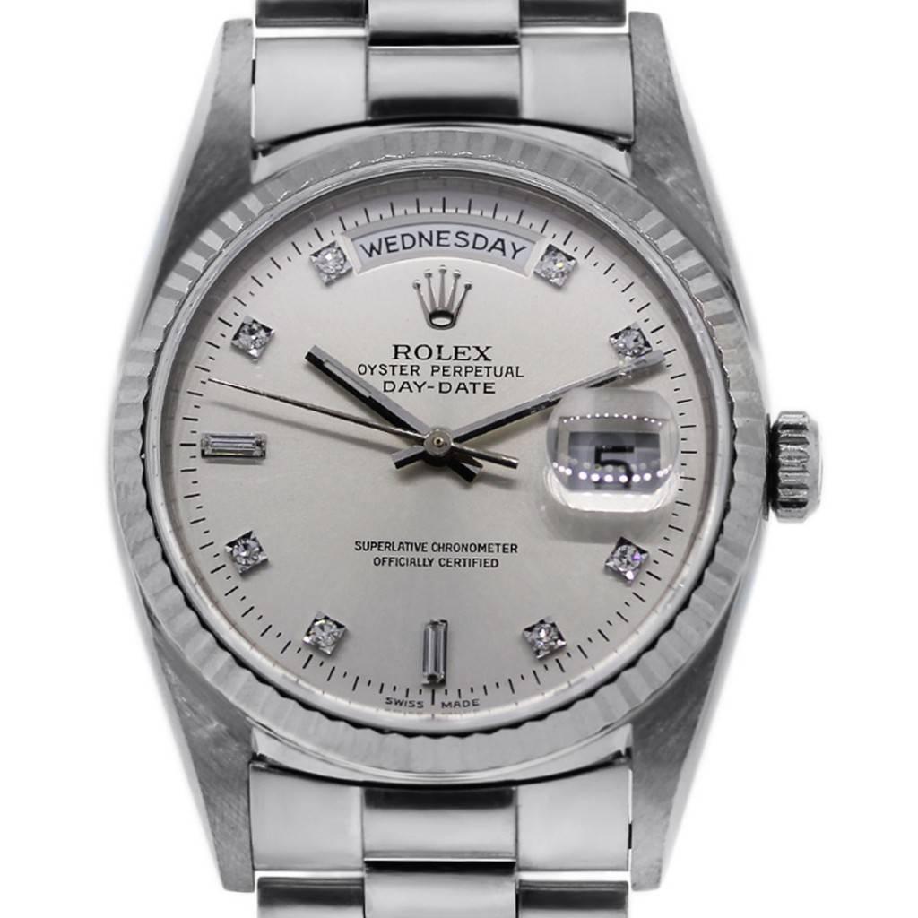 Rolex Platinum Presidential Day-Date Ens Wristwatch Ref 18206