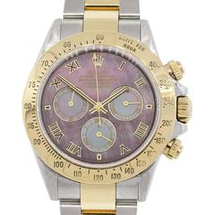 Montre-bracelet automatique Rolex Daytona cadran nacre deux couleurs Ref 116523