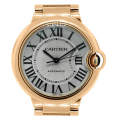 Cartier Rose Gold Ballon Bleu Automatic Wristwatch Ref W69004Z2