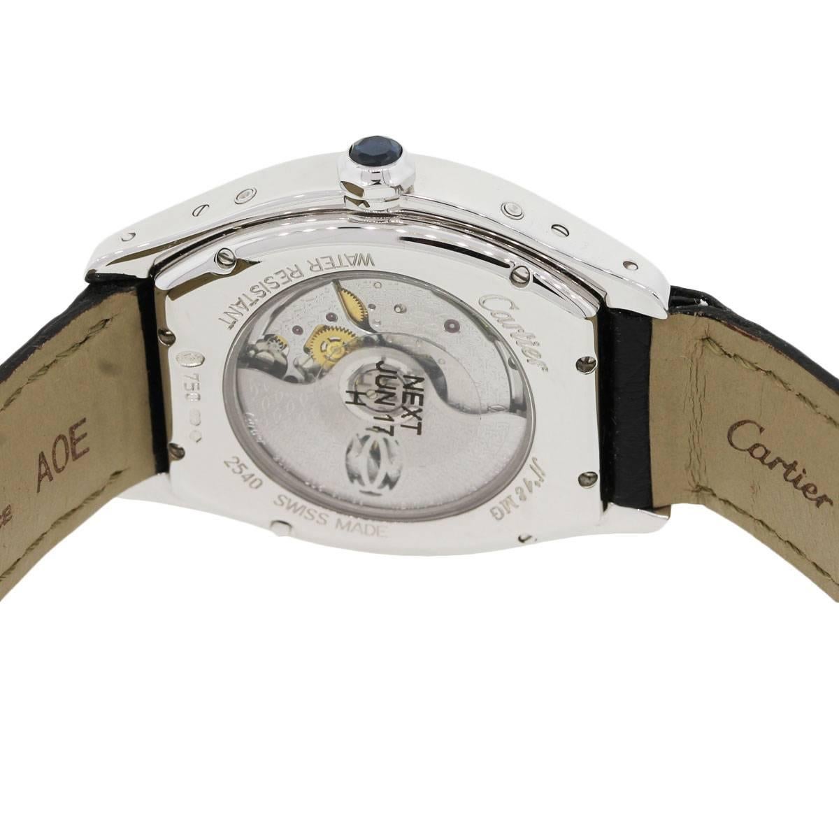 Cartier Tortue Perpetual Calendar Automatic Wristwatch Ref 2540  In Excellent Condition In Boca Raton, FL