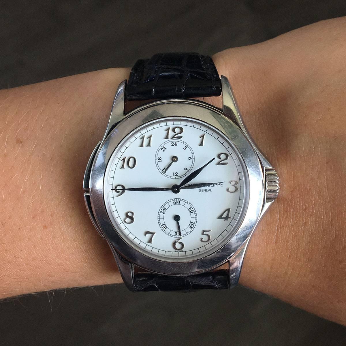 Women's or Men's Patek Philippe Travel Time Quartz Wristwatch Ref 5134
