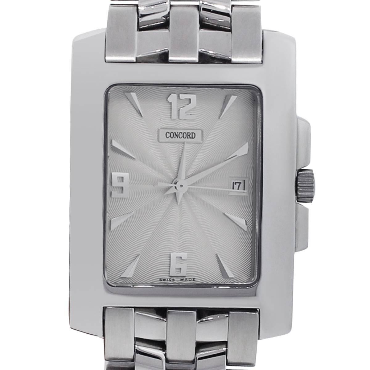  Concord Stainless Steel Sportivo Quartz link bracelet Wristwatch For Sale