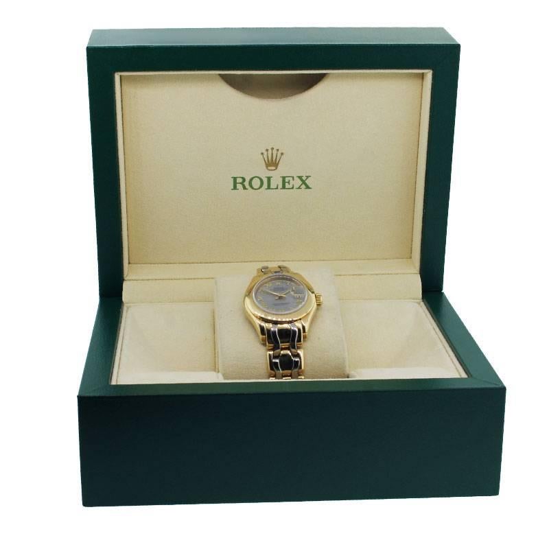 Women's Rolex Ladies yellow gold Pearlmaster Automatic Wristwatch Ref 80328 