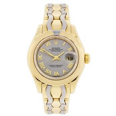 Rolex Damen Gelbgold Perlenmaster Automatik-Armbanduhr Ref 80328