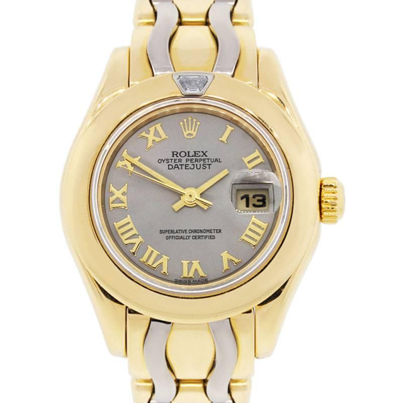 Rolex Ladies yellow gold Pearlmaster Automatic Wristwatch Ref 80328 