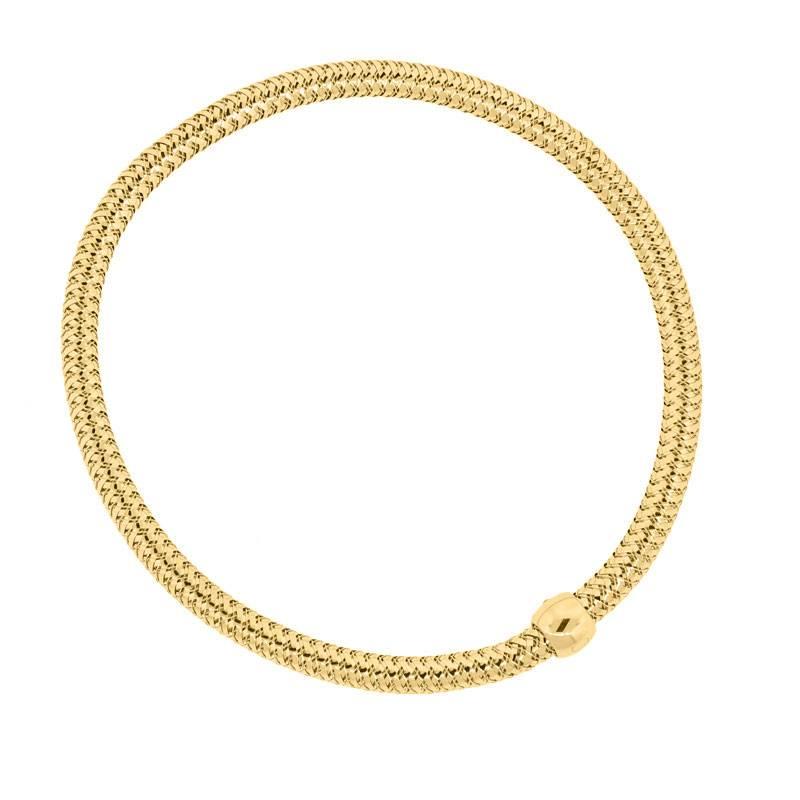 Brand: Roberto Coin
Style: Primavera
Metal: 18k yellow gold
Bracelet Size: Will fit a 7″ wrist
Total Weight: 6.3g (4dwt)
Closure: Stretch style
Additional Details: Comes with Raymond Lee Jewelers Presentation Box!
SKU: A30311234