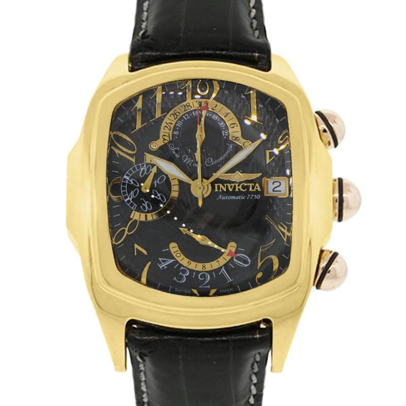 Invicta yellow gold Lupah Chronograph automatic Wristwatch Ref 5220903-021 