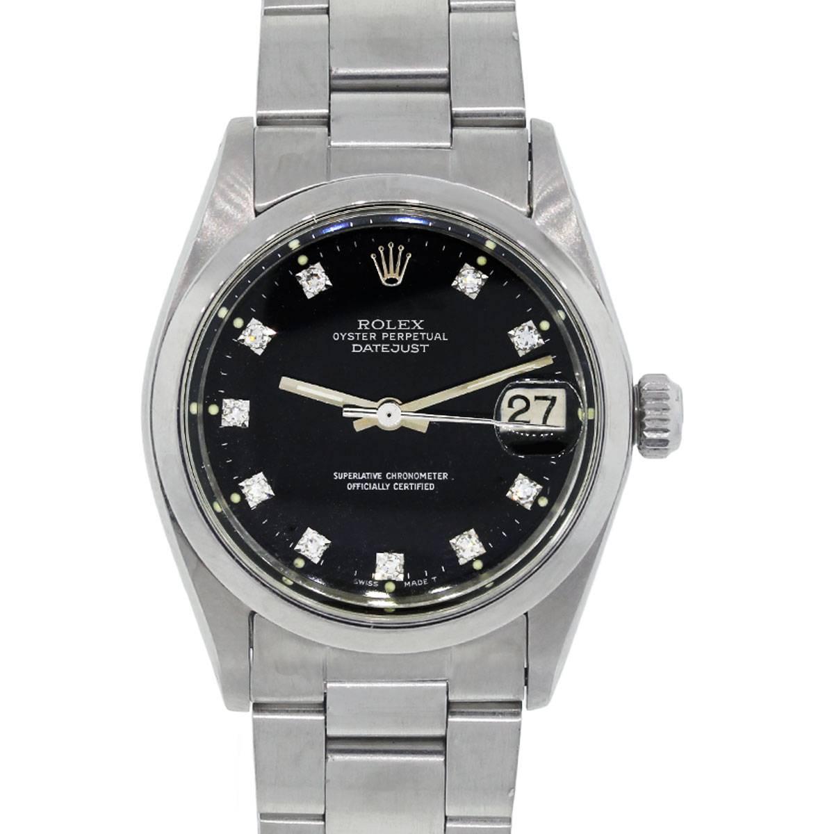 Rolex Stainless steel Datejust Midsize Automatic Wristwatch Ref 6824 