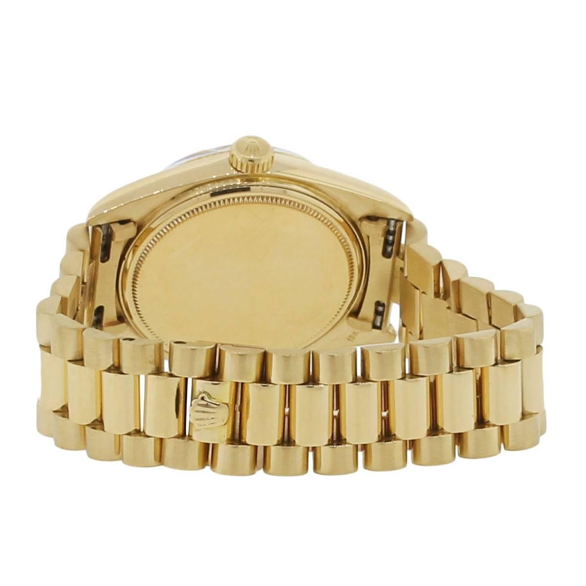 Rolex yellow gold Day Date 1803 Presidential Automatic Wristwatch In Excellent Condition In Boca Raton, FL