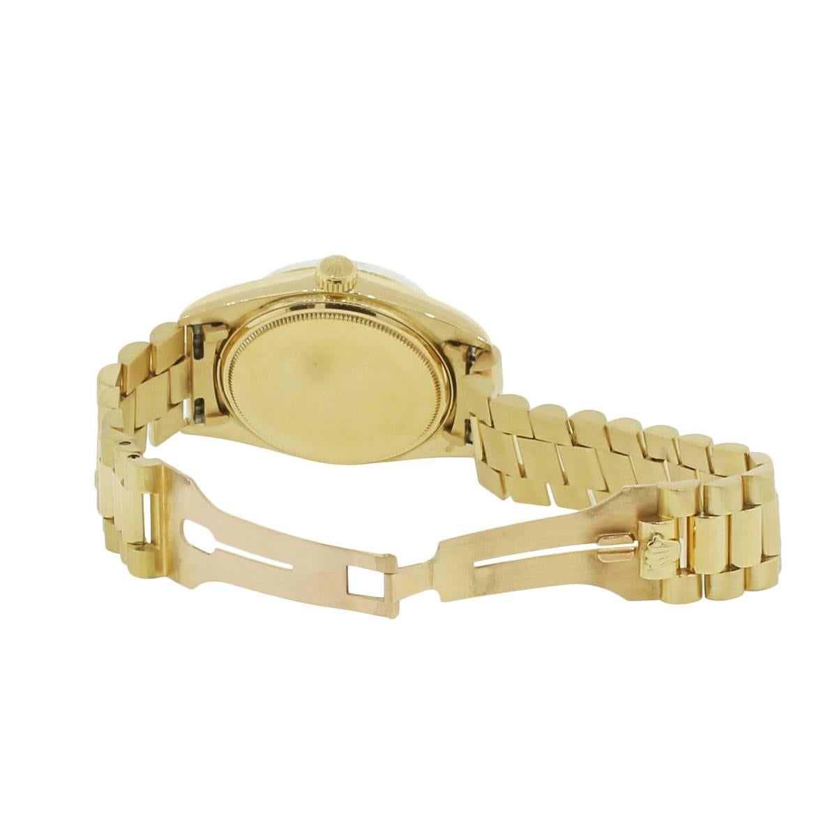 Men's Rolex yellow gold Day Date 1803 Presidential Automatic Wristwatch