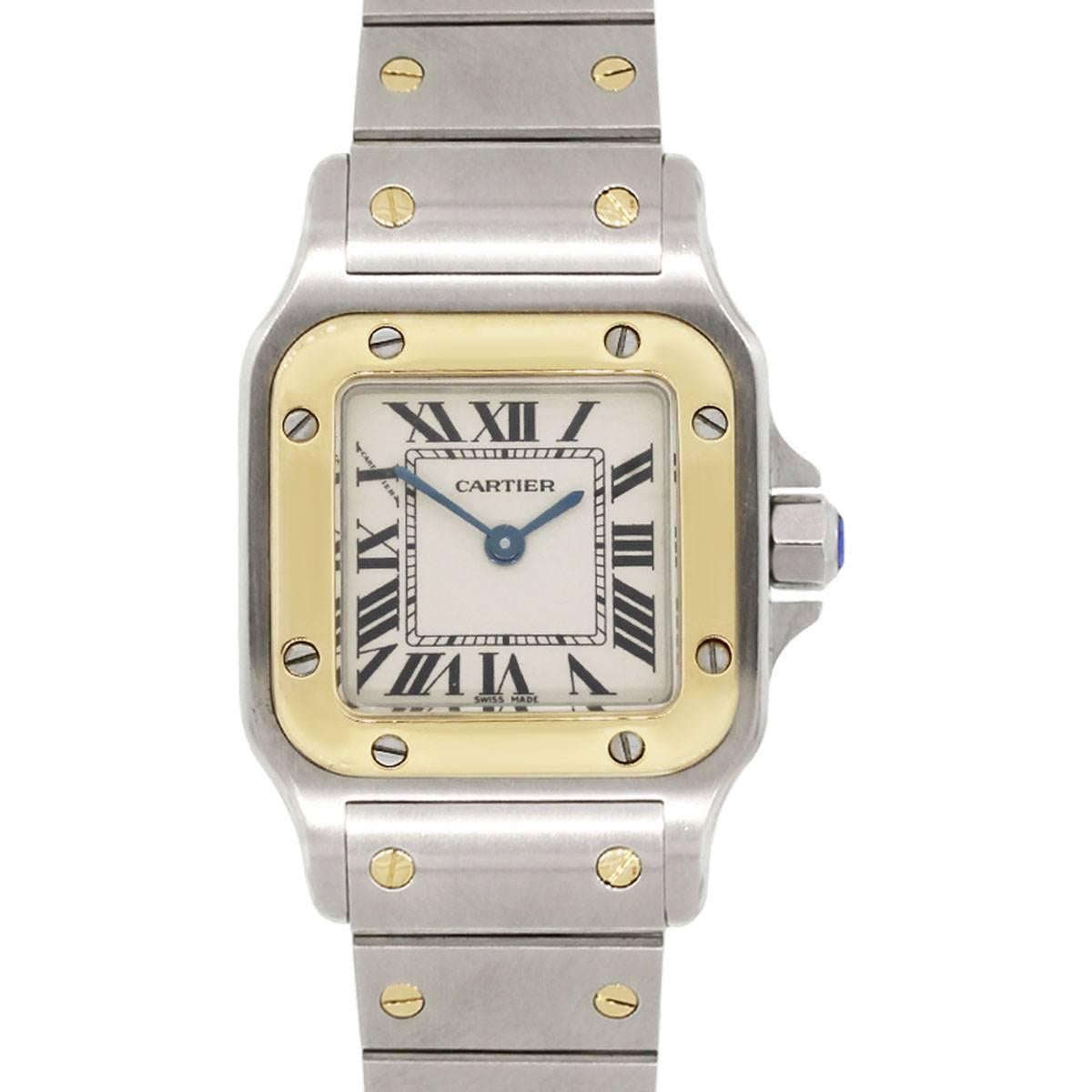 Cartier Stainless steel Santos Galbee Quartz Wristwatch Ref 1567