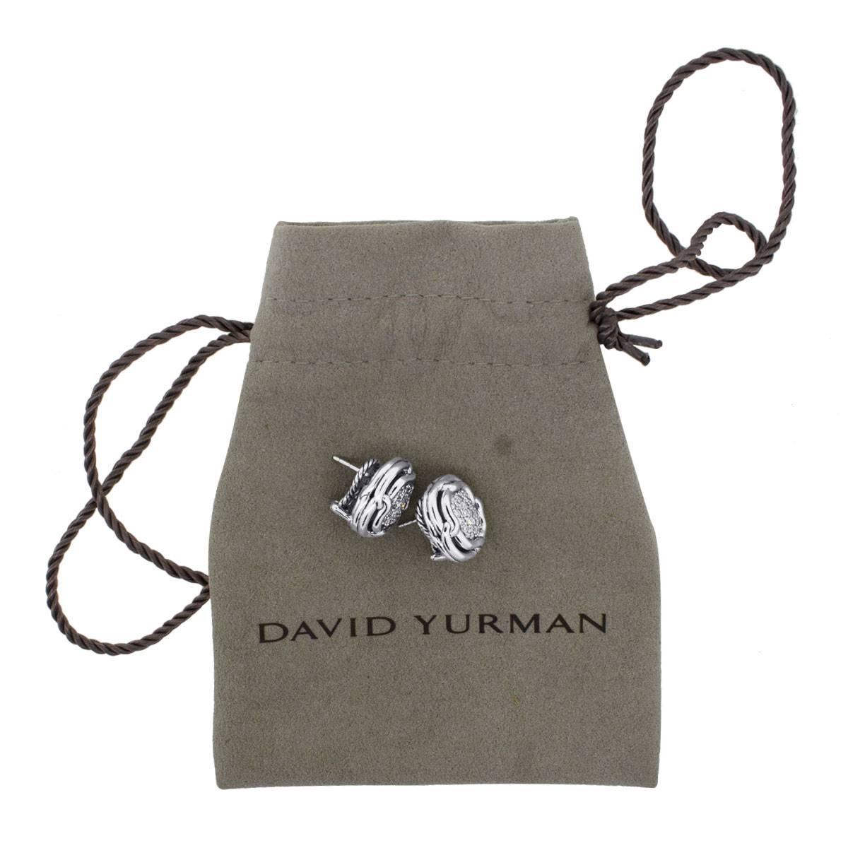 Round Cut David Yurman Diamond Labyrinth Earrings