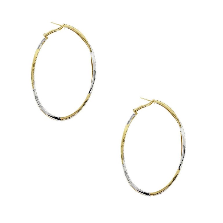 Diamond Infinity Hoop Earrings at 1stDibs | infinity diamond hoop earrings