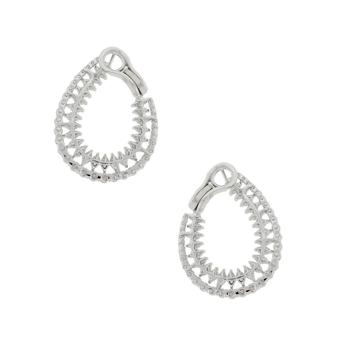 Marquise Cut Marquise and Round Brilliant Diamond Earrings