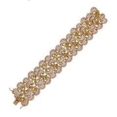 Fancy Colored Round Diamond Circle Bracelet