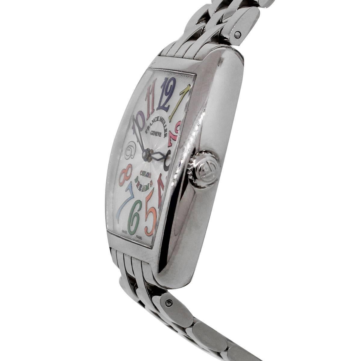 Franck Muller Ladies Stainless Steel Color Dreams Quartz Wristwatch In Excellent Condition In Boca Raton, FL
