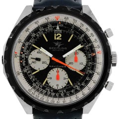 Retro Breitling Stainless Steel Navitimer Chronograph Manual Wristwatch Ref 0816